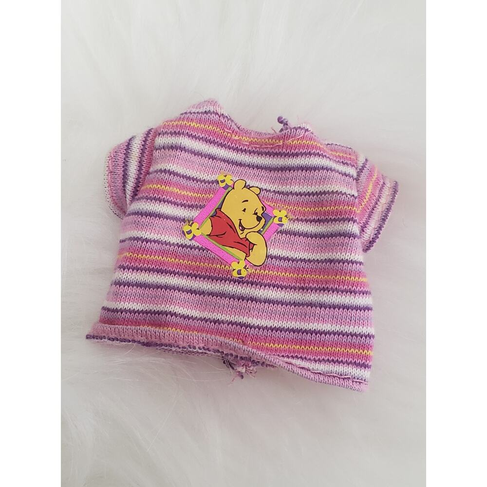 Barbie Flashlight Fun 1997 STACIE Pink Stripe Shirt Top Winnie The Pooh Y2K VTG